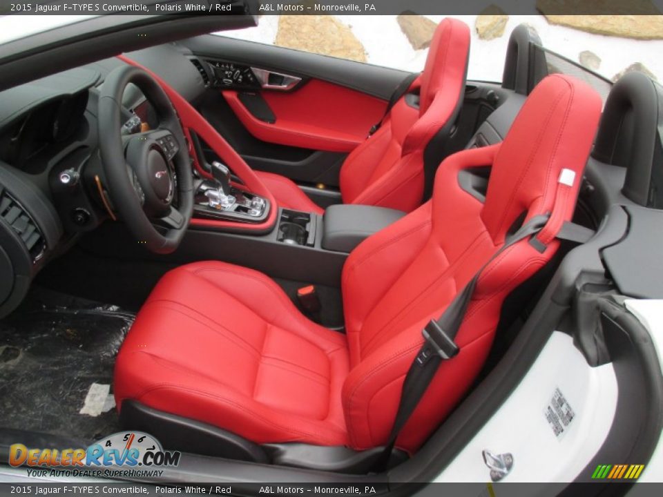 Red Interior - 2015 Jaguar F-TYPE S Convertible Photo #14
