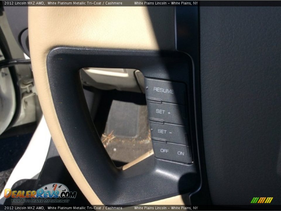 2012 Lincoln MKZ AWD White Platinum Metallic Tri-Coat / Cashmere Photo #15