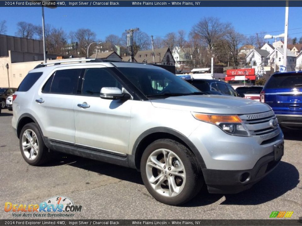 2014 Ford Explorer Limited 4WD Ingot Silver / Charcoal Black Photo #3