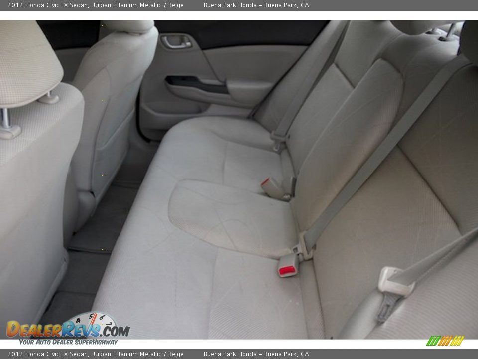 2012 Honda Civic LX Sedan Urban Titanium Metallic / Beige Photo #4