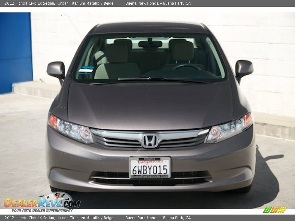 2012 Honda Civic LX Sedan Urban Titanium Metallic / Beige Photo #7