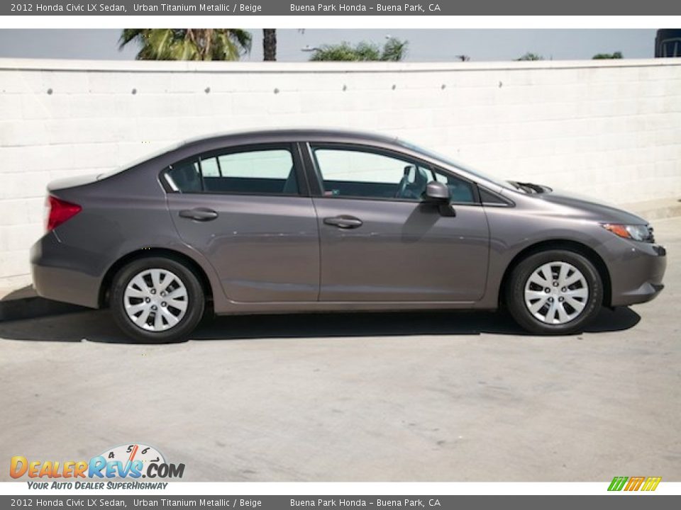 2012 Honda Civic LX Sedan Urban Titanium Metallic / Beige Photo #10