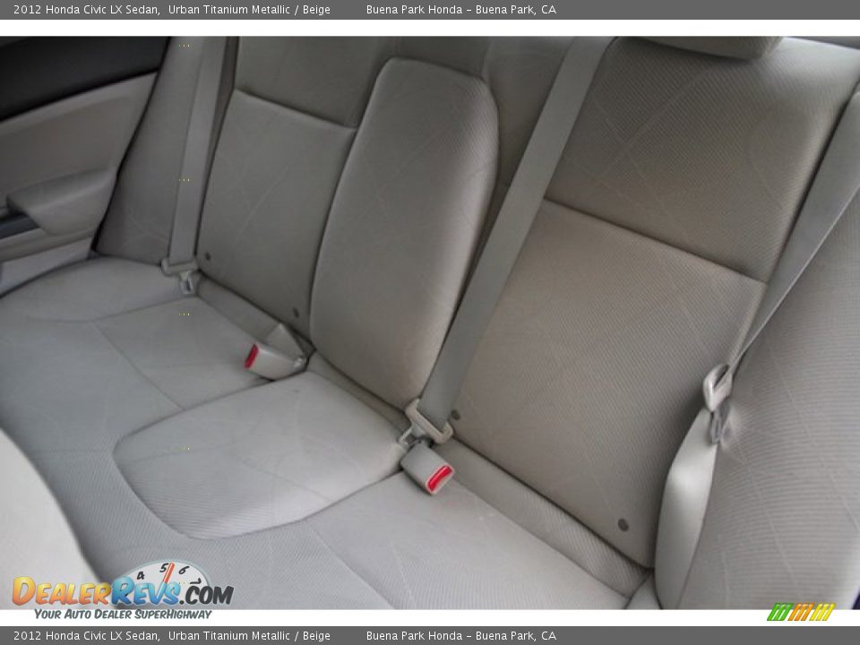 2012 Honda Civic LX Sedan Urban Titanium Metallic / Beige Photo #13