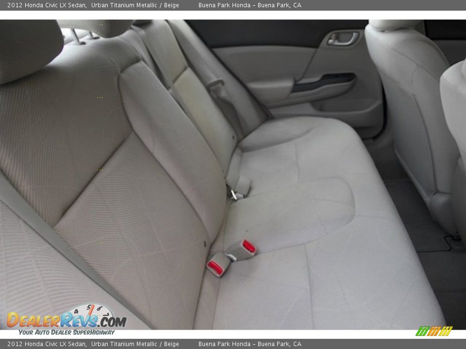 2012 Honda Civic LX Sedan Urban Titanium Metallic / Beige Photo #14