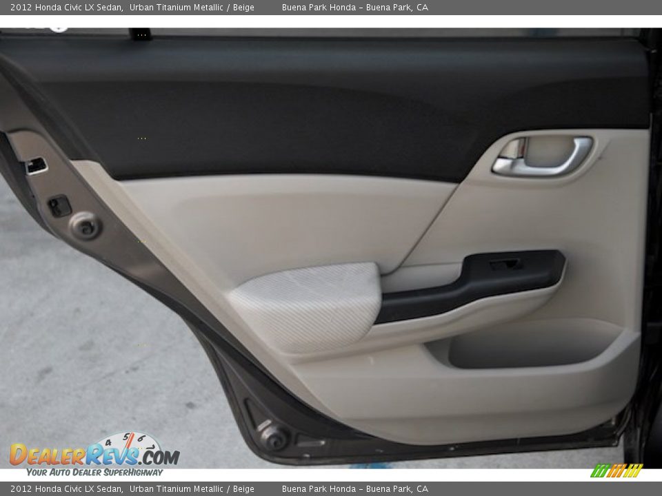 2012 Honda Civic LX Sedan Urban Titanium Metallic / Beige Photo #21