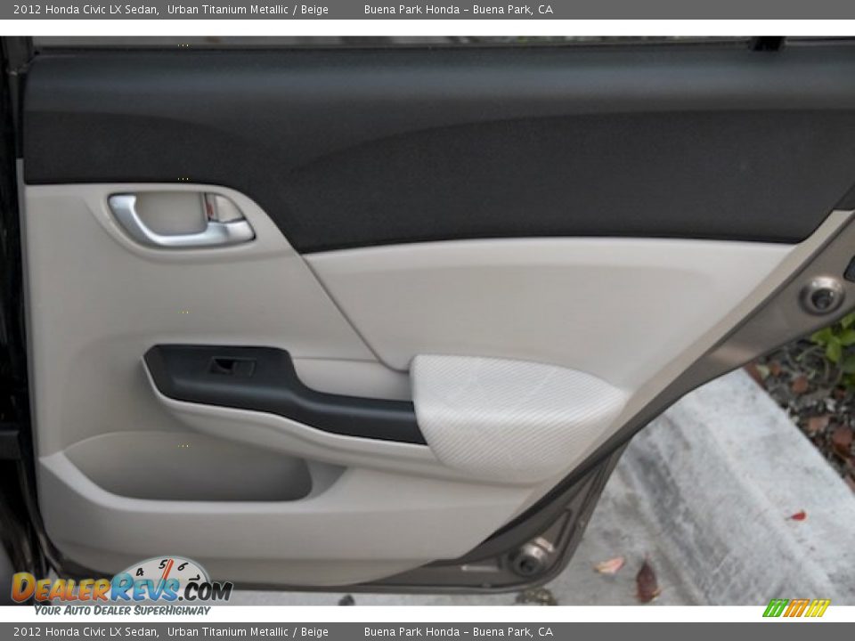 2012 Honda Civic LX Sedan Urban Titanium Metallic / Beige Photo #22