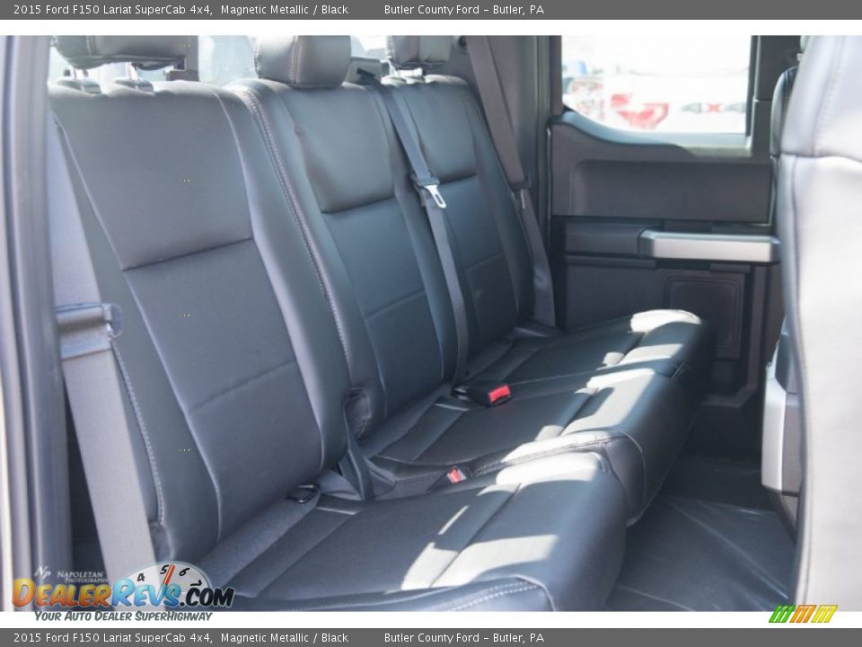 Rear Seat of 2015 Ford F150 Lariat SuperCab 4x4 Photo #11
