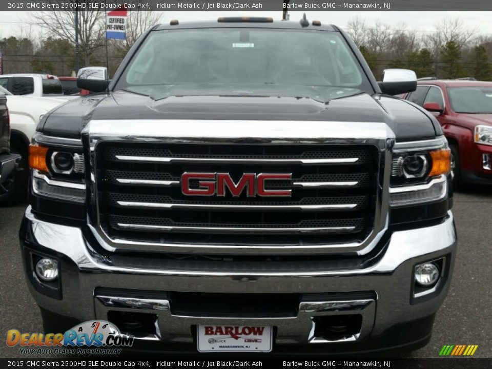 2015 GMC Sierra 2500HD SLE Double Cab 4x4 Iridium Metallic / Jet Black/Dark Ash Photo #2