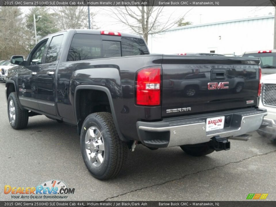 2015 GMC Sierra 2500HD SLE Double Cab 4x4 Iridium Metallic / Jet Black/Dark Ash Photo #4