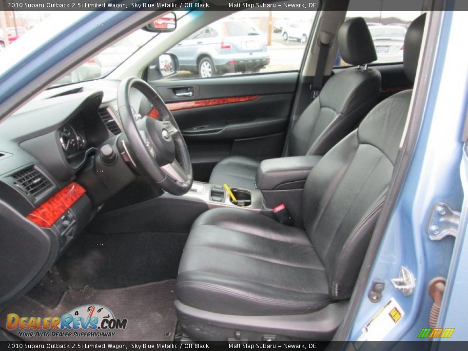Off Black Interior - 2010 Subaru Outback 2.5i Limited Wagon Photo #11