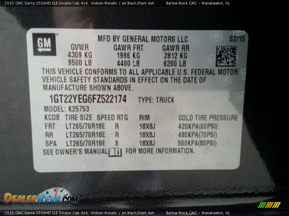 2015 GMC Sierra 2500HD SLE Double Cab 4x4 Iridium Metallic / Jet Black/Dark Ash Photo #7