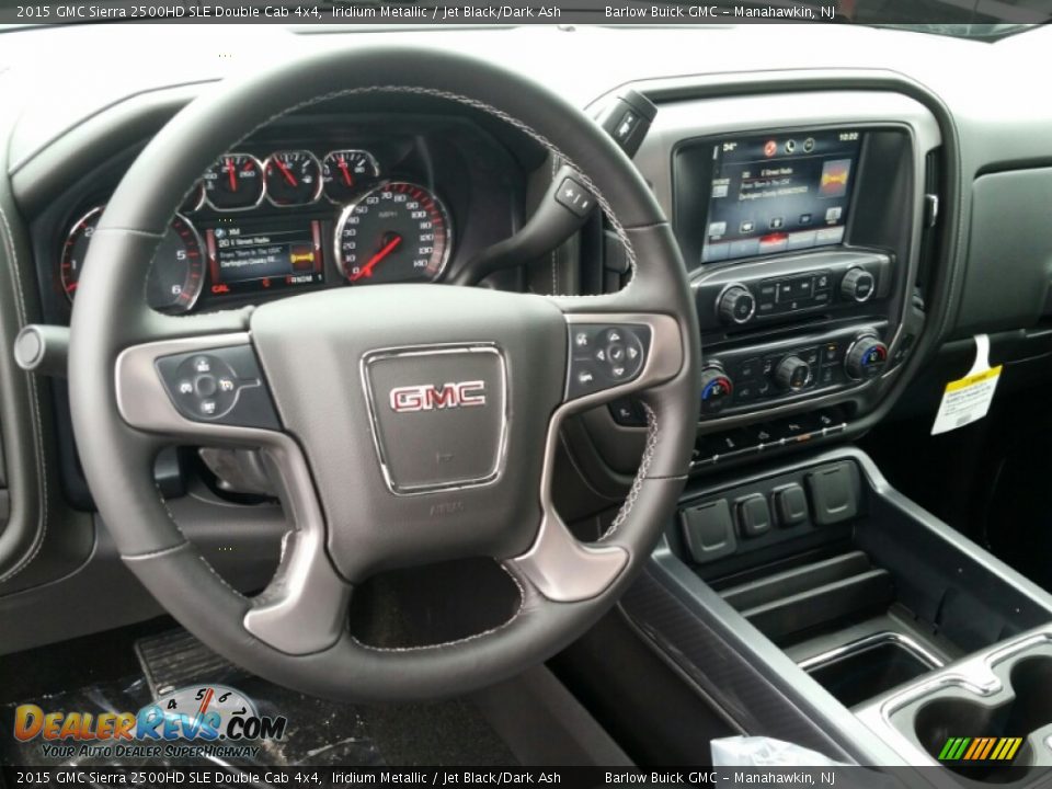 2015 GMC Sierra 2500HD SLE Double Cab 4x4 Iridium Metallic / Jet Black/Dark Ash Photo #9