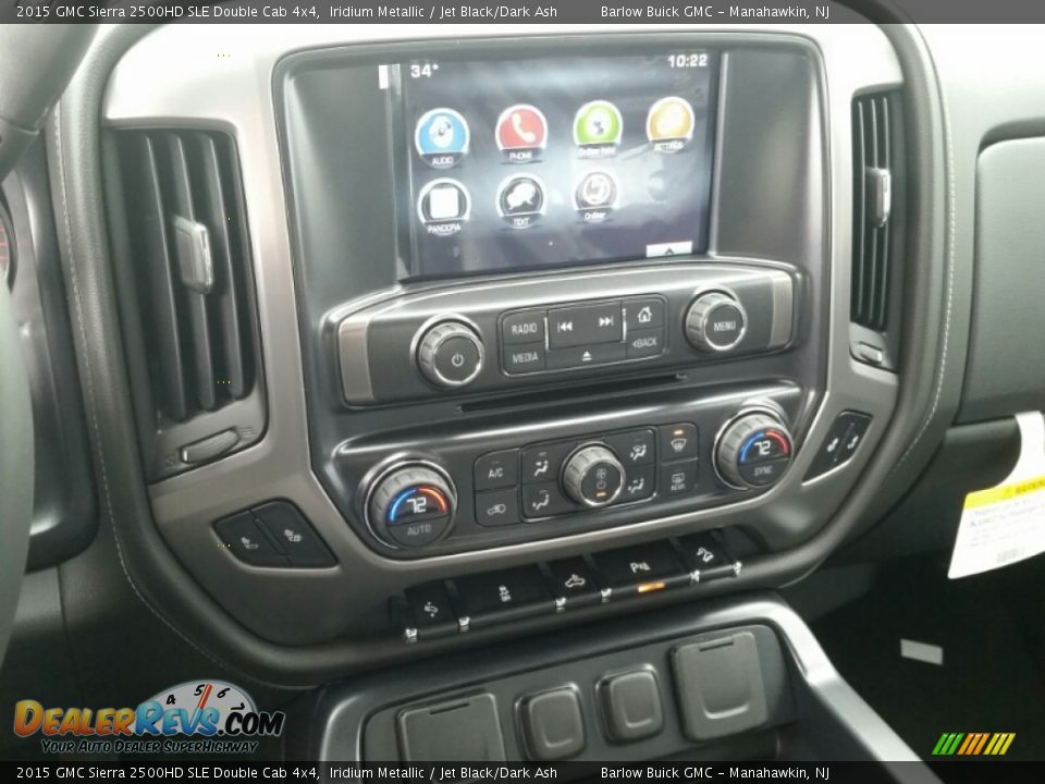 2015 GMC Sierra 2500HD SLE Double Cab 4x4 Iridium Metallic / Jet Black/Dark Ash Photo #10