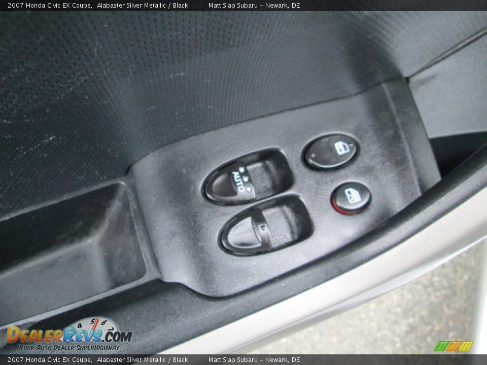 2007 Honda Civic EX Coupe Alabaster Silver Metallic / Black Photo #14