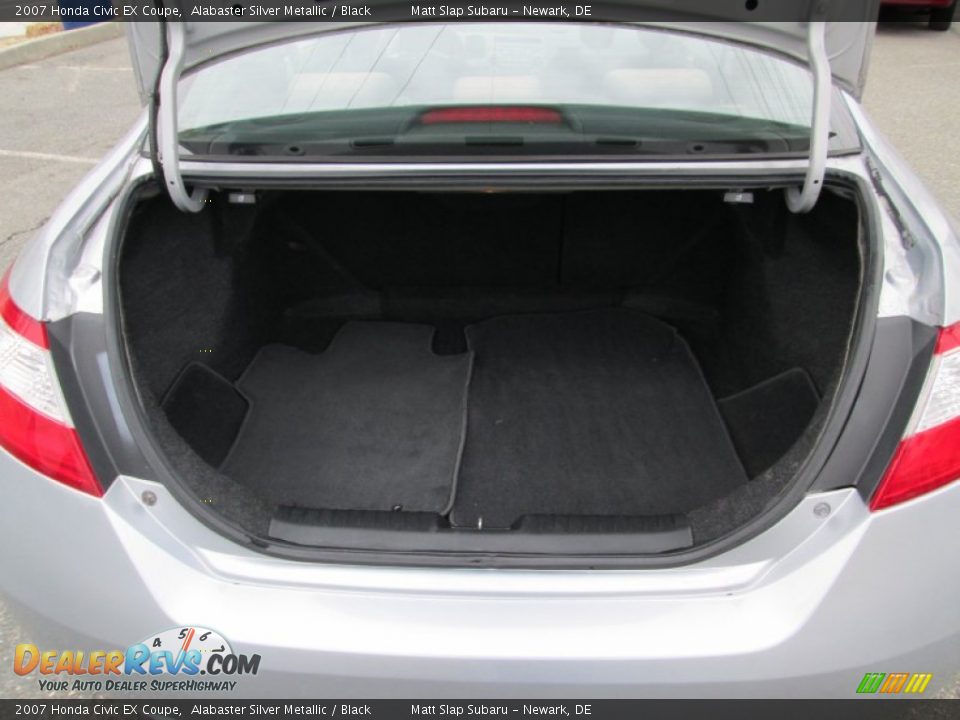 2007 Honda Civic EX Coupe Alabaster Silver Metallic / Black Photo #16