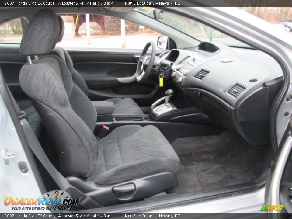 2007 Honda Civic EX Coupe Alabaster Silver Metallic / Black Photo #20