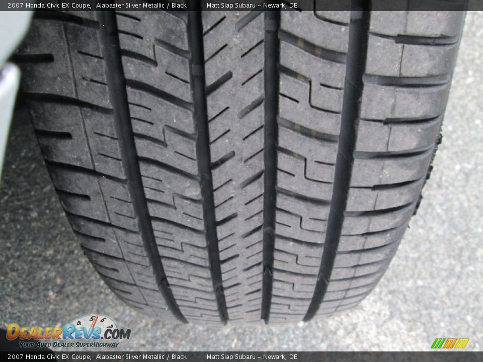 2007 Honda Civic EX Coupe Alabaster Silver Metallic / Black Photo #22