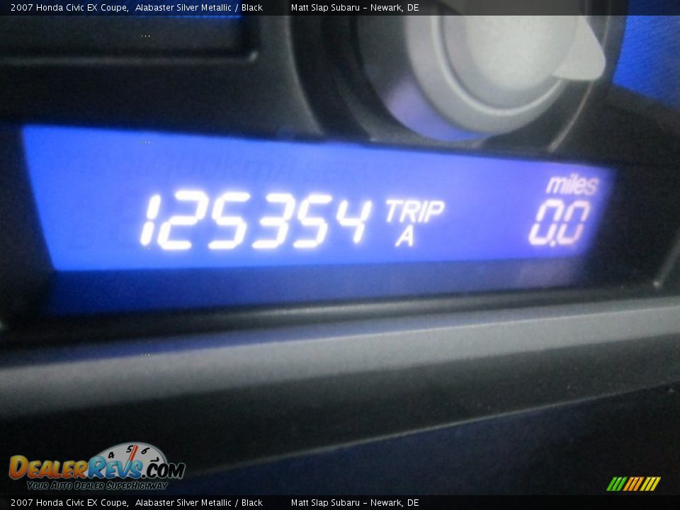 2007 Honda Civic EX Coupe Alabaster Silver Metallic / Black Photo #27