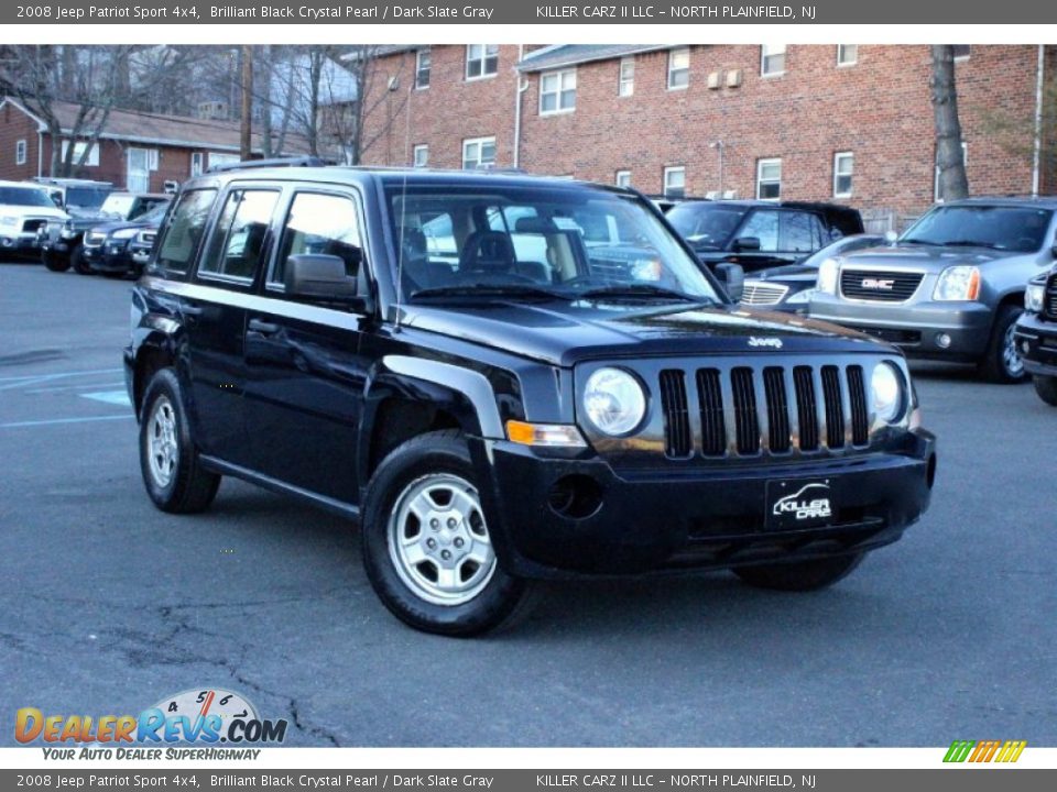 2008 Jeep Patriot Sport 4x4 Brilliant Black Crystal Pearl / Dark Slate Gray Photo #1