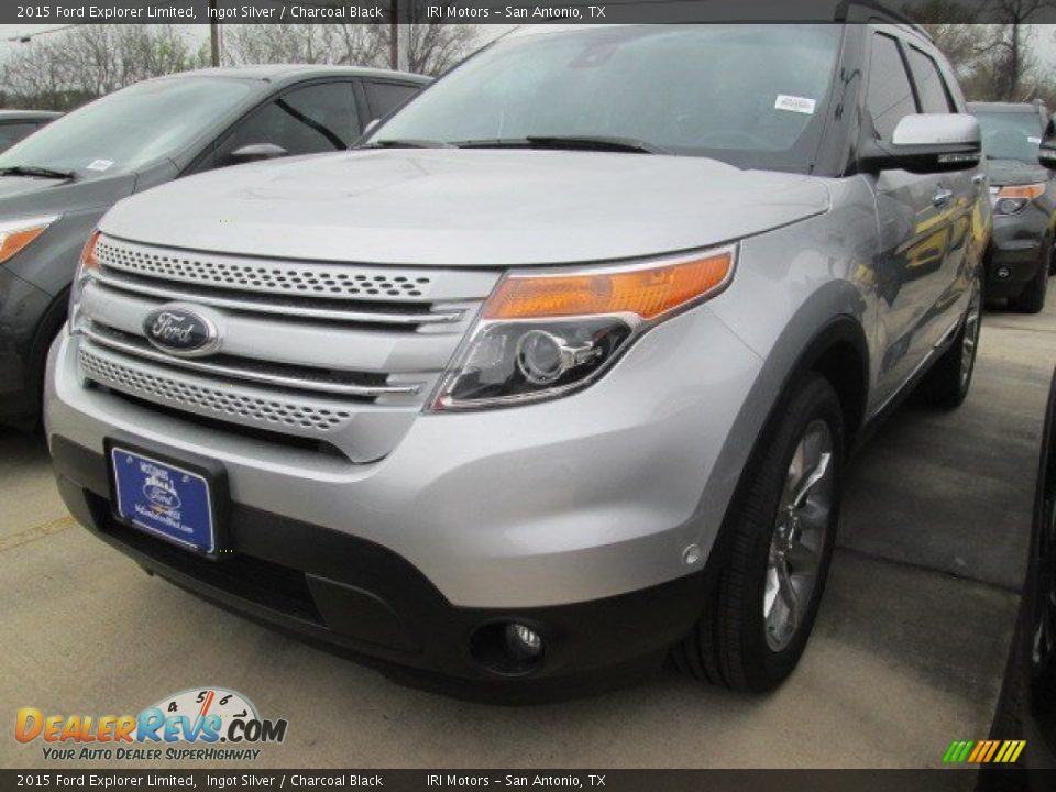 2015 Ford Explorer Limited Ingot Silver / Charcoal Black Photo #3