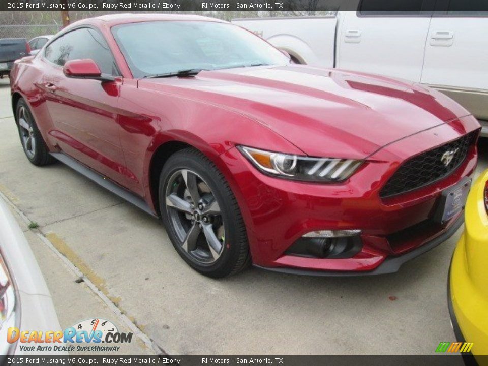 2015 Ford Mustang V6 Coupe Ruby Red Metallic / Ebony Photo #1