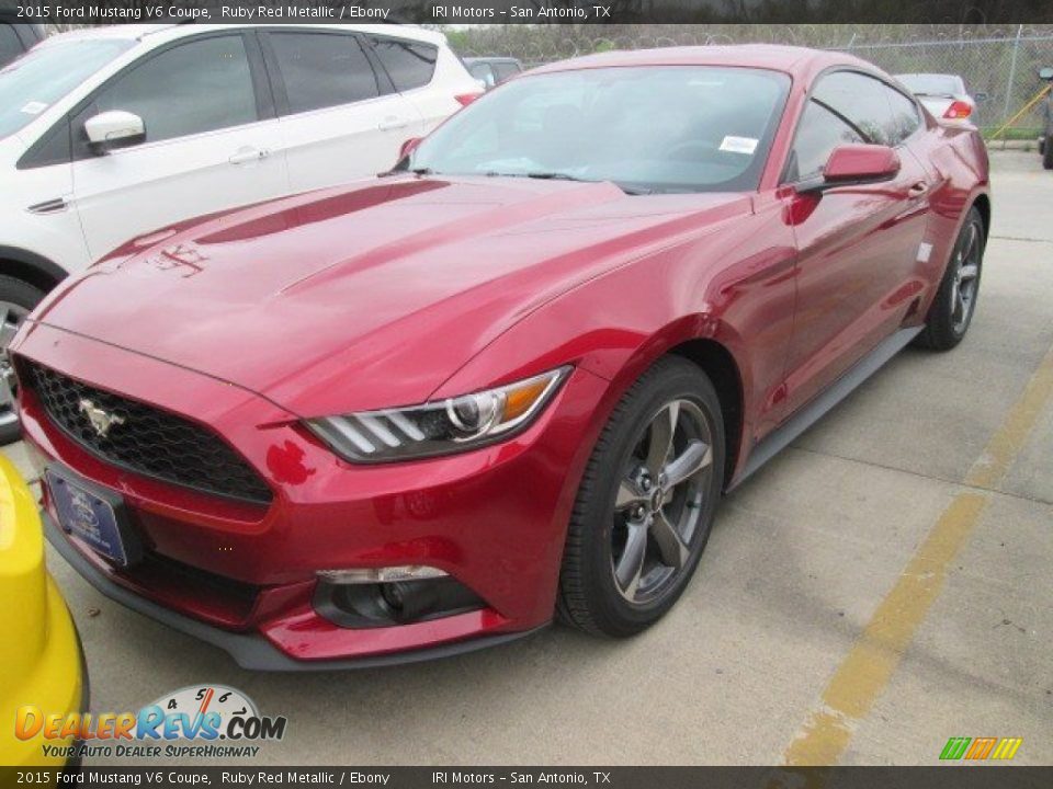 2015 Ford Mustang V6 Coupe Ruby Red Metallic / Ebony Photo #3
