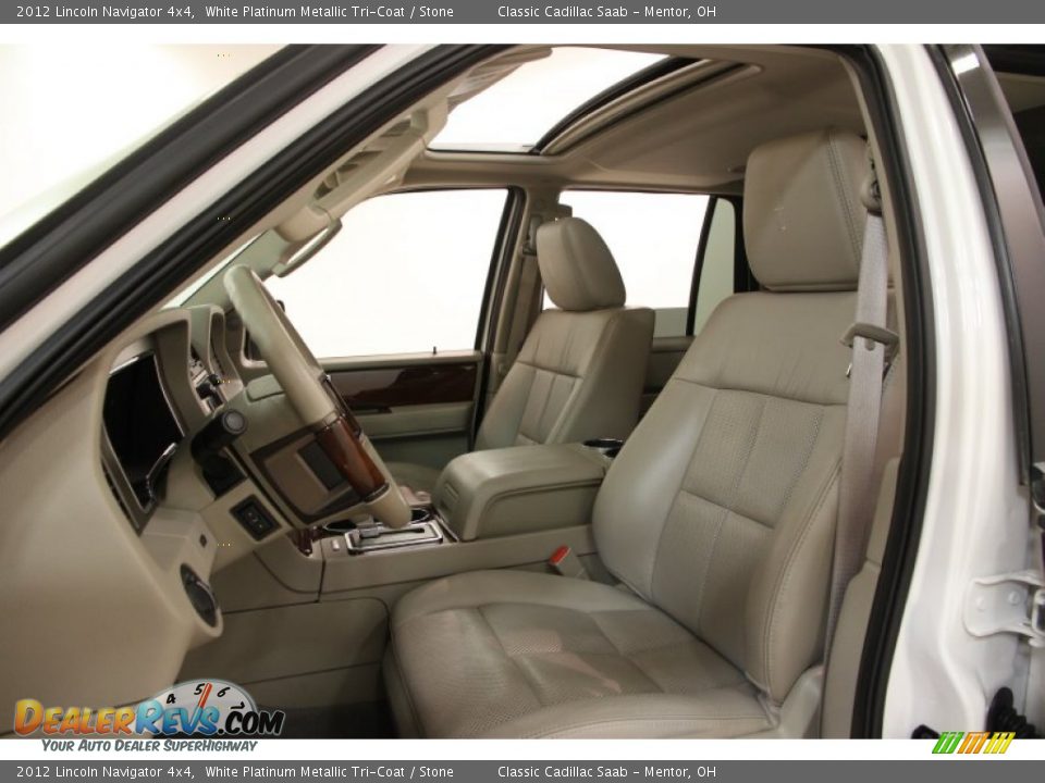 2012 Lincoln Navigator 4x4 White Platinum Metallic Tri-Coat / Stone Photo #8