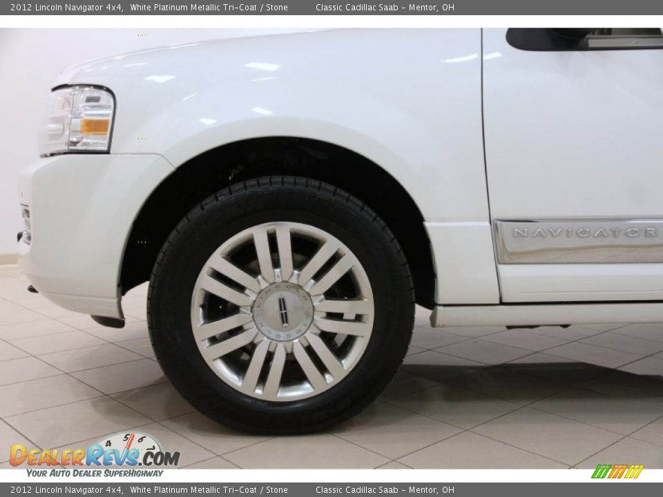 2012 Lincoln Navigator 4x4 White Platinum Metallic Tri-Coat / Stone Photo #24