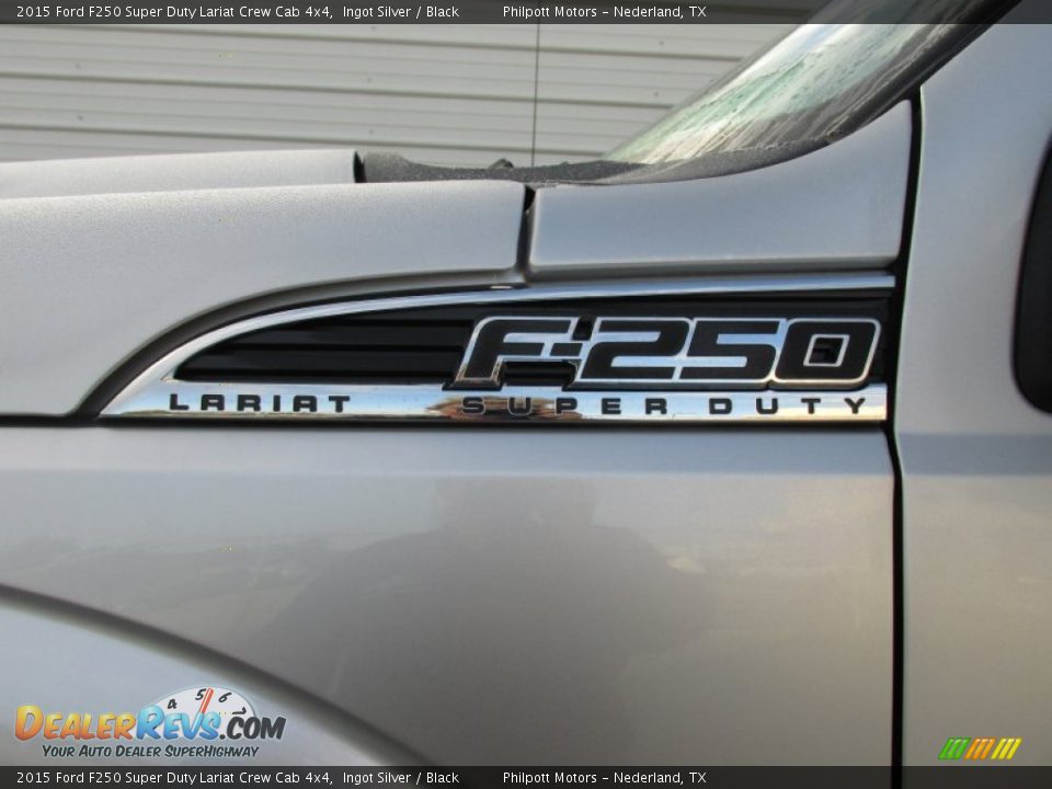 2015 Ford F250 Super Duty Lariat Crew Cab 4x4 Ingot Silver / Black Photo #14