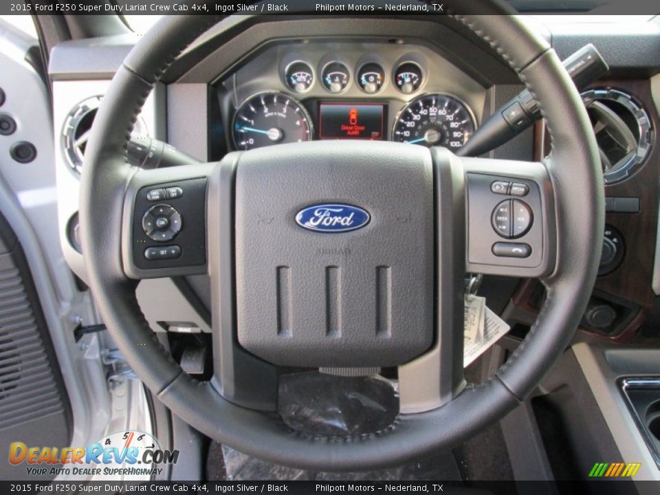 2015 Ford F250 Super Duty Lariat Crew Cab 4x4 Ingot Silver / Black Photo #36