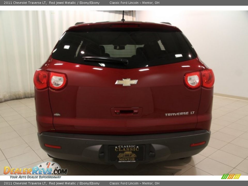 2011 Chevrolet Traverse LT Red Jewel Metallic / Ebony/Ebony Photo #15