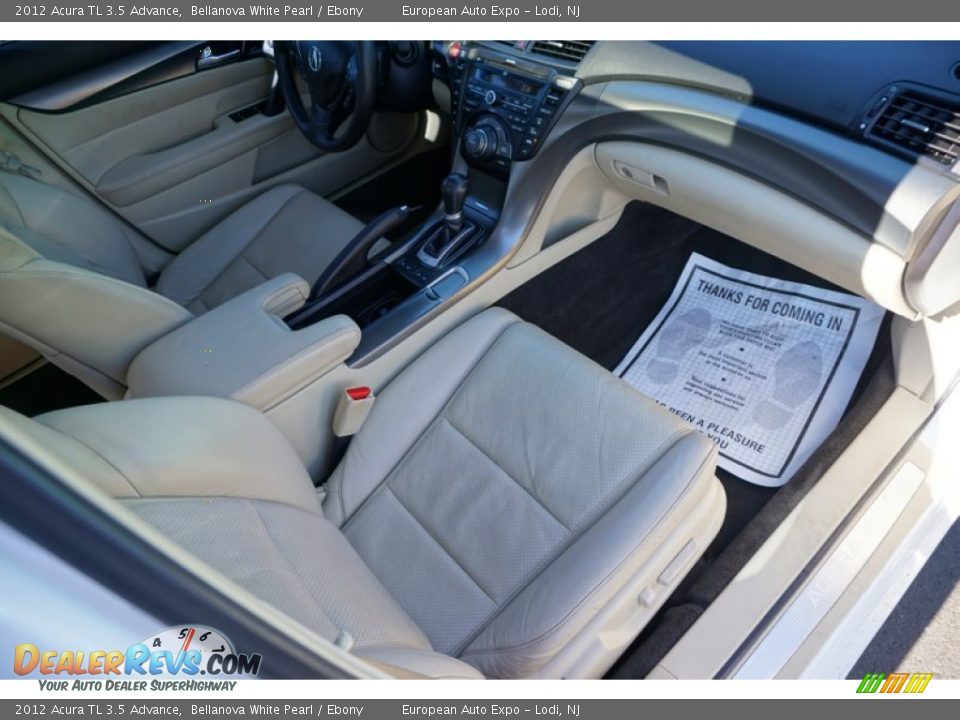 2012 Acura TL 3.5 Advance Bellanova White Pearl / Ebony Photo #12