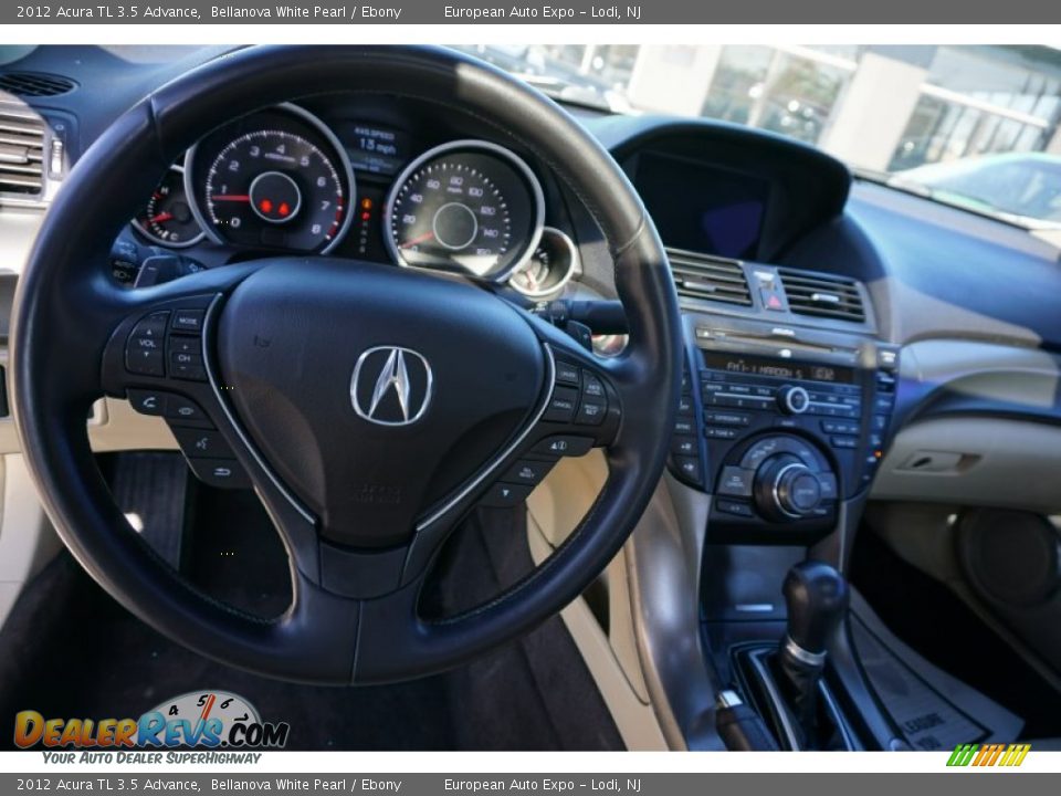 2012 Acura TL 3.5 Advance Bellanova White Pearl / Ebony Photo #25