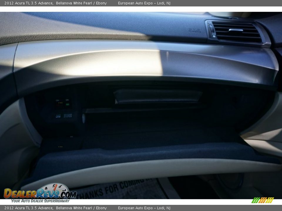 2012 Acura TL 3.5 Advance Bellanova White Pearl / Ebony Photo #36