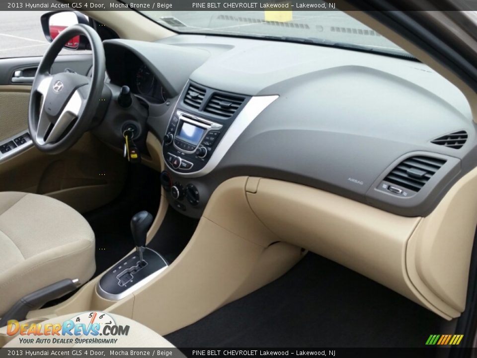 2013 Hyundai Accent GLS 4 Door Mocha Bronze / Beige Photo #6