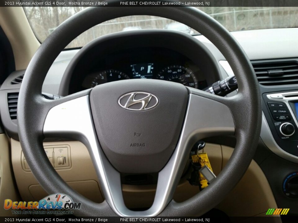 2013 Hyundai Accent GLS 4 Door Mocha Bronze / Beige Photo #13