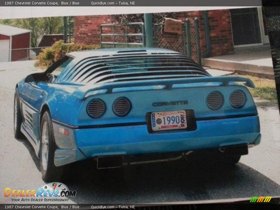 1987 Chevrolet Corvette Coupe Blue / Blue Photo #8