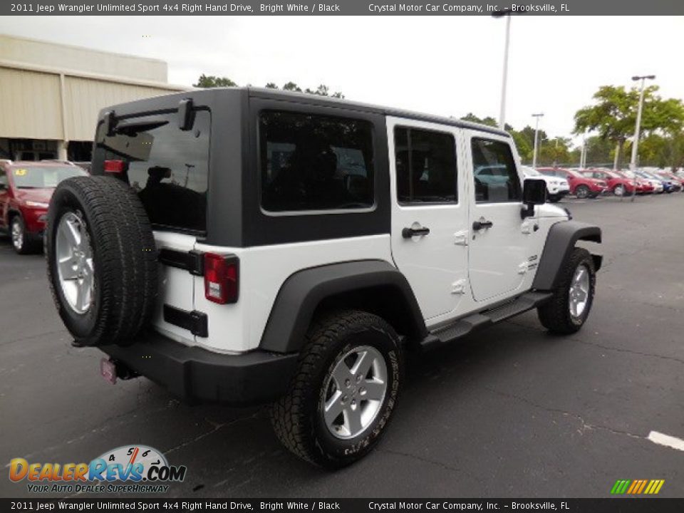 2011 Jeep Wrangler Unlimited Sport 4x4 Right Hand Drive Bright White / Black Photo #9