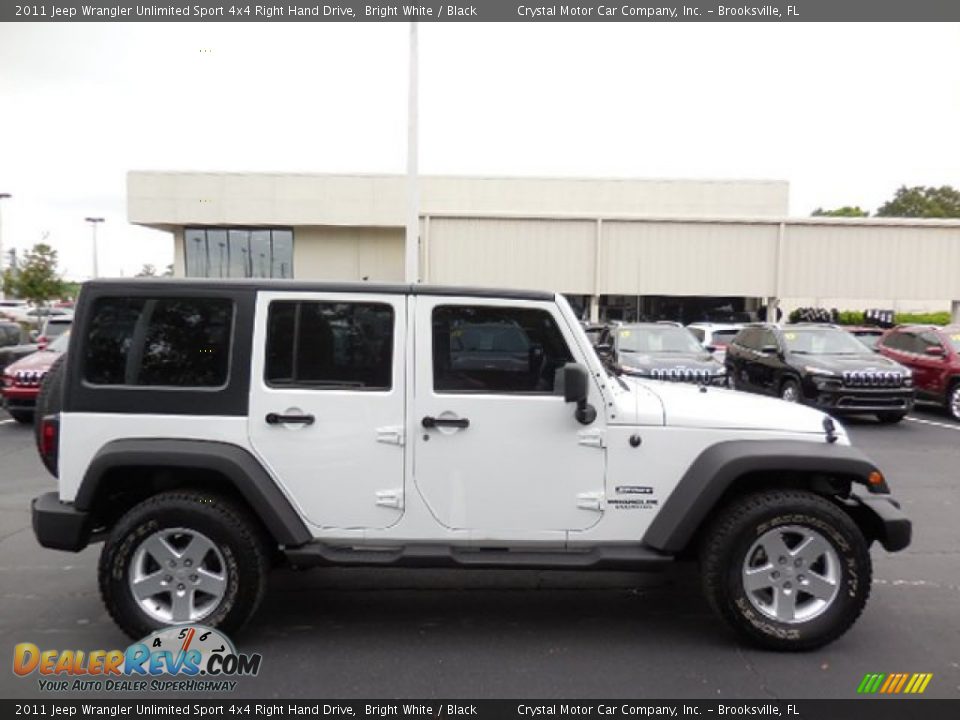 2011 Jeep Wrangler Unlimited Sport 4x4 Right Hand Drive Bright White / Black Photo #10