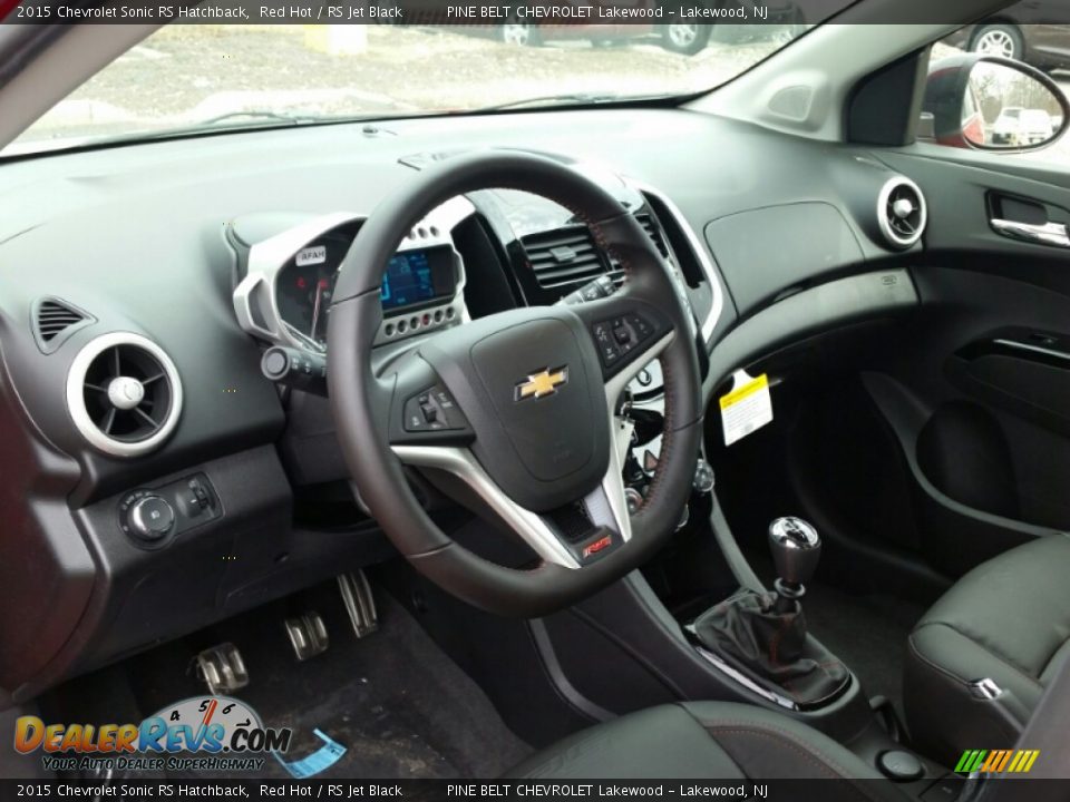 RS Jet Black Interior - 2015 Chevrolet Sonic RS Hatchback Photo #7