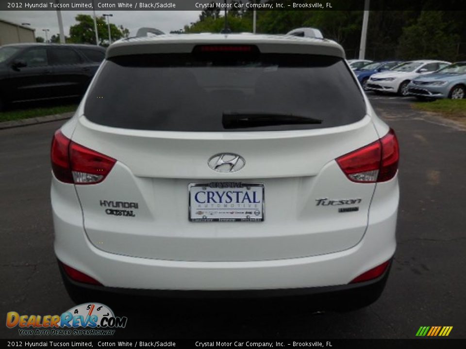2012 Hyundai Tucson Limited Cotton White / Black/Saddle Photo #8