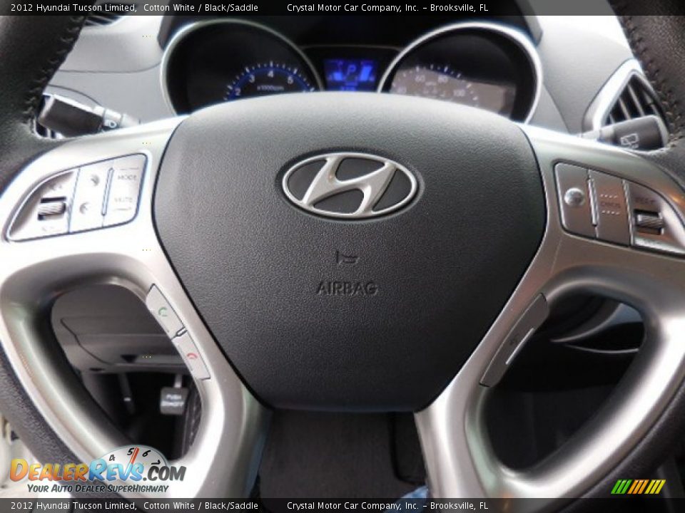 2012 Hyundai Tucson Limited Cotton White / Black/Saddle Photo #22