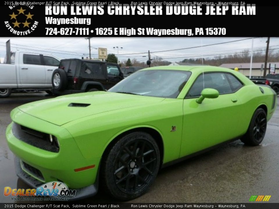 2015 Dodge Challenger R/T Scat Pack Sublime Green Pearl / Black Photo #1