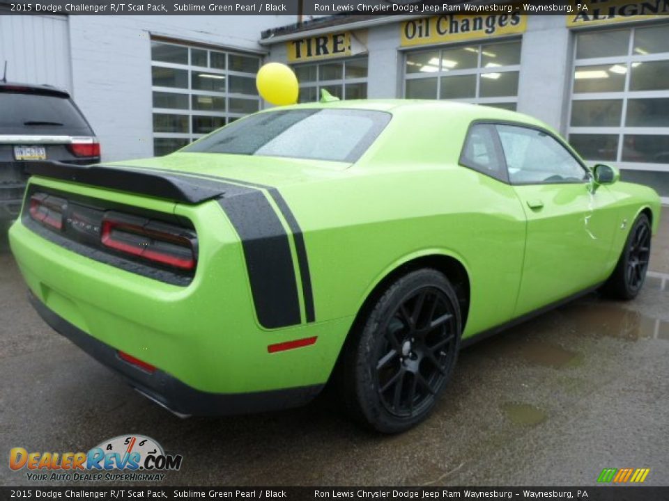 2015 Dodge Challenger R/T Scat Pack Sublime Green Pearl / Black Photo #5