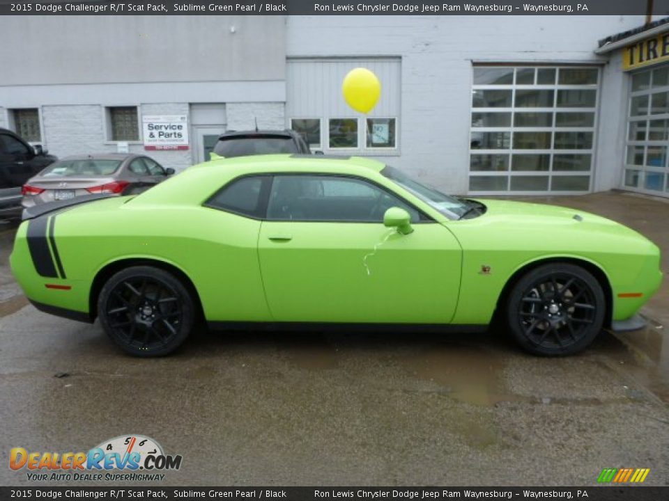 2015 Dodge Challenger R/T Scat Pack Sublime Green Pearl / Black Photo #6