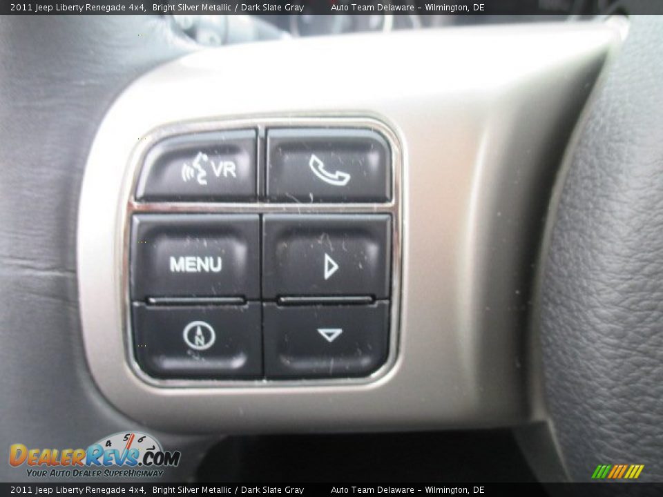 2011 Jeep Liberty Renegade 4x4 Bright Silver Metallic / Dark Slate Gray Photo #35