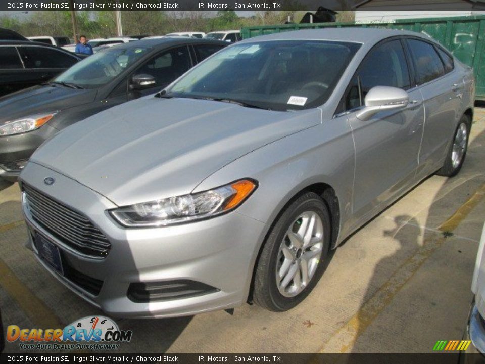 2015 Ford Fusion SE Ingot Silver Metallic / Charcoal Black Photo #3