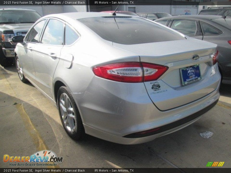 2015 Ford Fusion SE Ingot Silver Metallic / Charcoal Black Photo #4