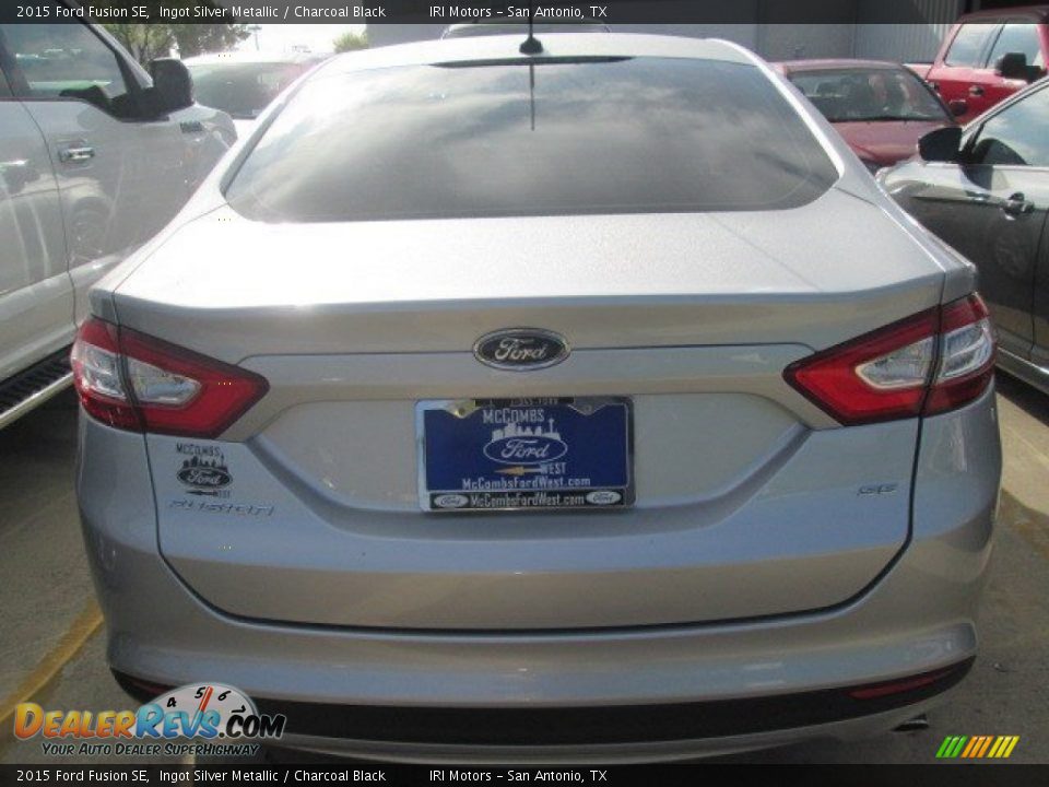 2015 Ford Fusion SE Ingot Silver Metallic / Charcoal Black Photo #11