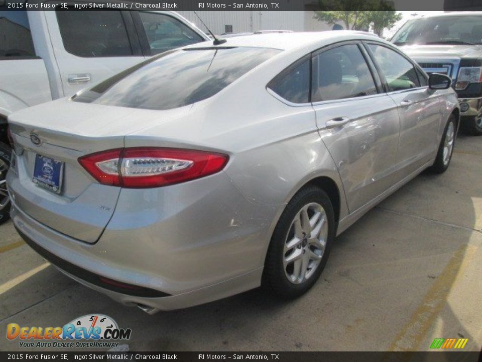 2015 Ford Fusion SE Ingot Silver Metallic / Charcoal Black Photo #12